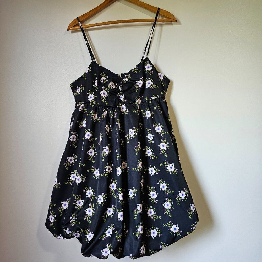 NWT FREE PEOPLE FLORAL IN A BUBBLE MINI DRESS OB1725278 SIZE L / 12